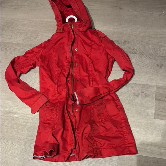 Red Hooded Women's Jacket - Picture 1 of 4